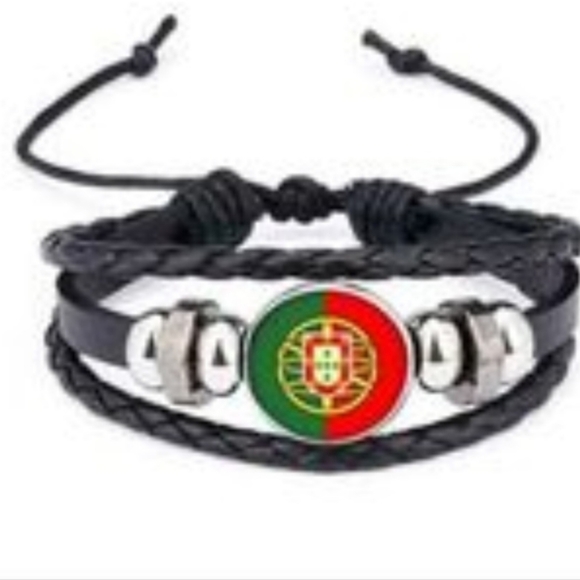 NWOT National Flag adjustable Unisex leather bracelet - Picture 5 of 11